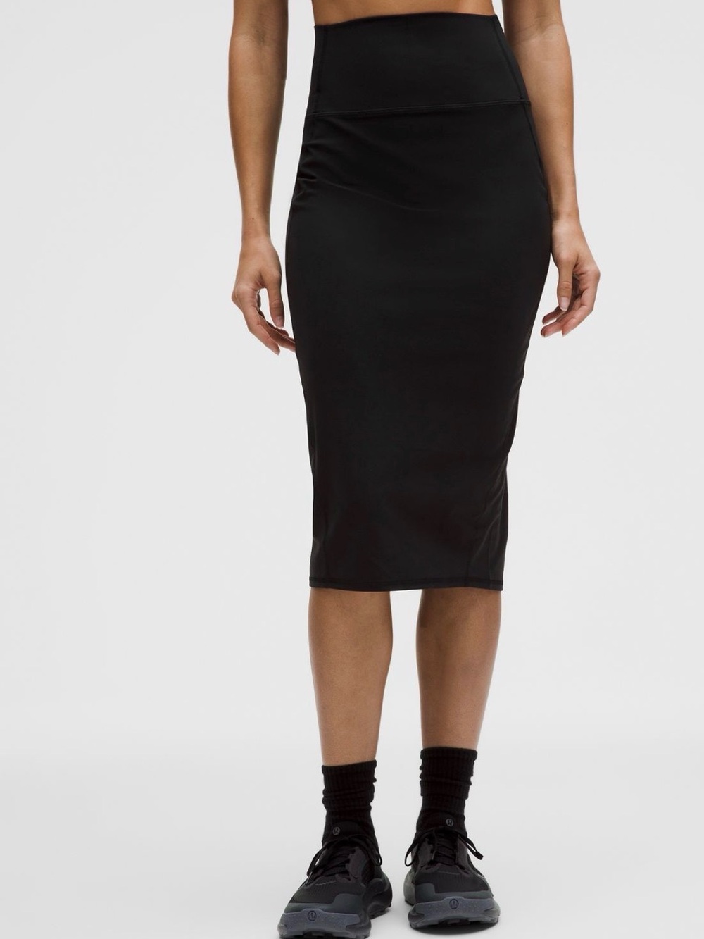 lululemon Nulu™ Slim-Fit HR Skirt Black Midi Skirt Size 6 NWT - Picture 2 of 7